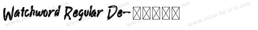 Watchword Regular De字体转换